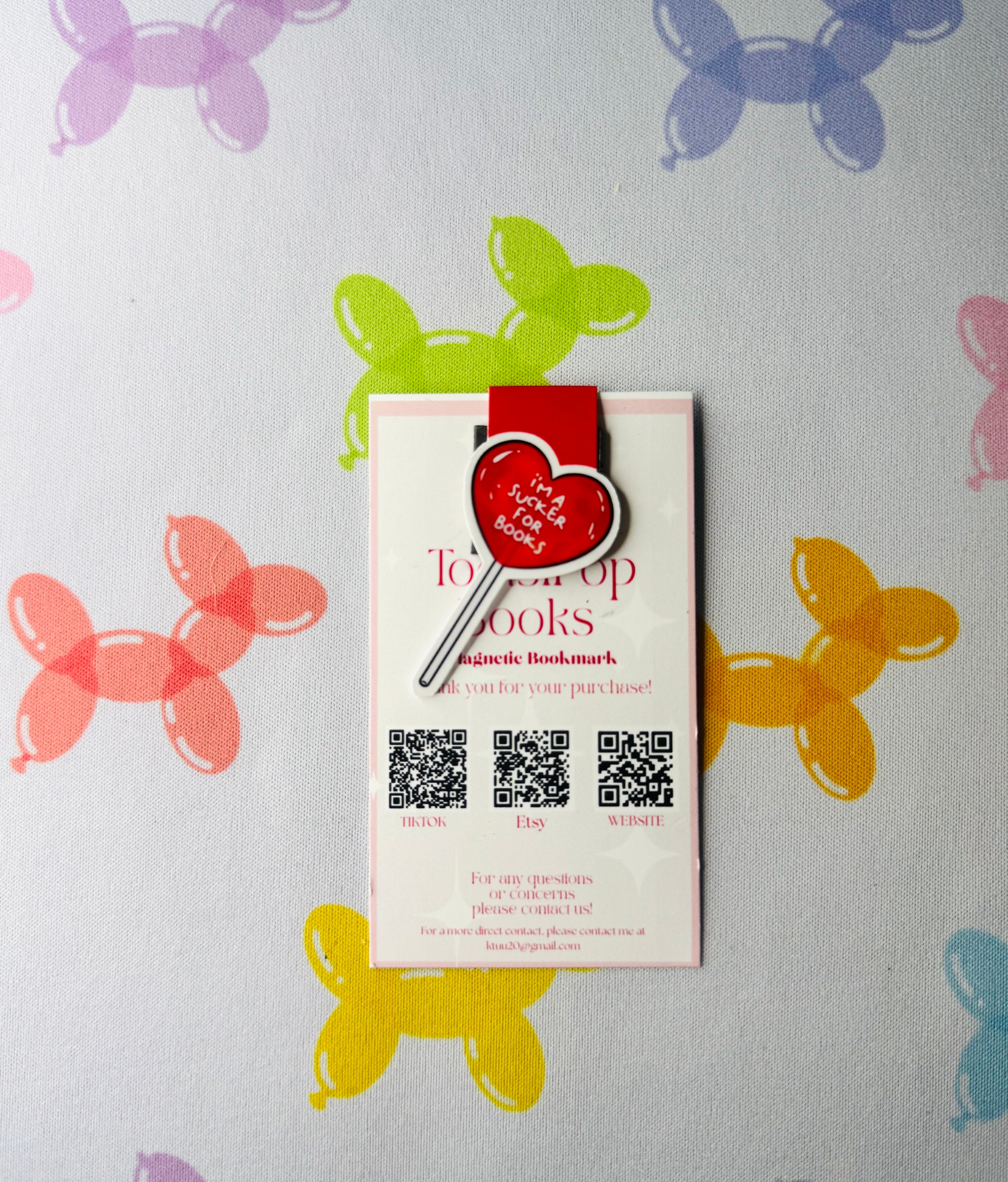 “A Sucker For Books” Magnetic Bookmark