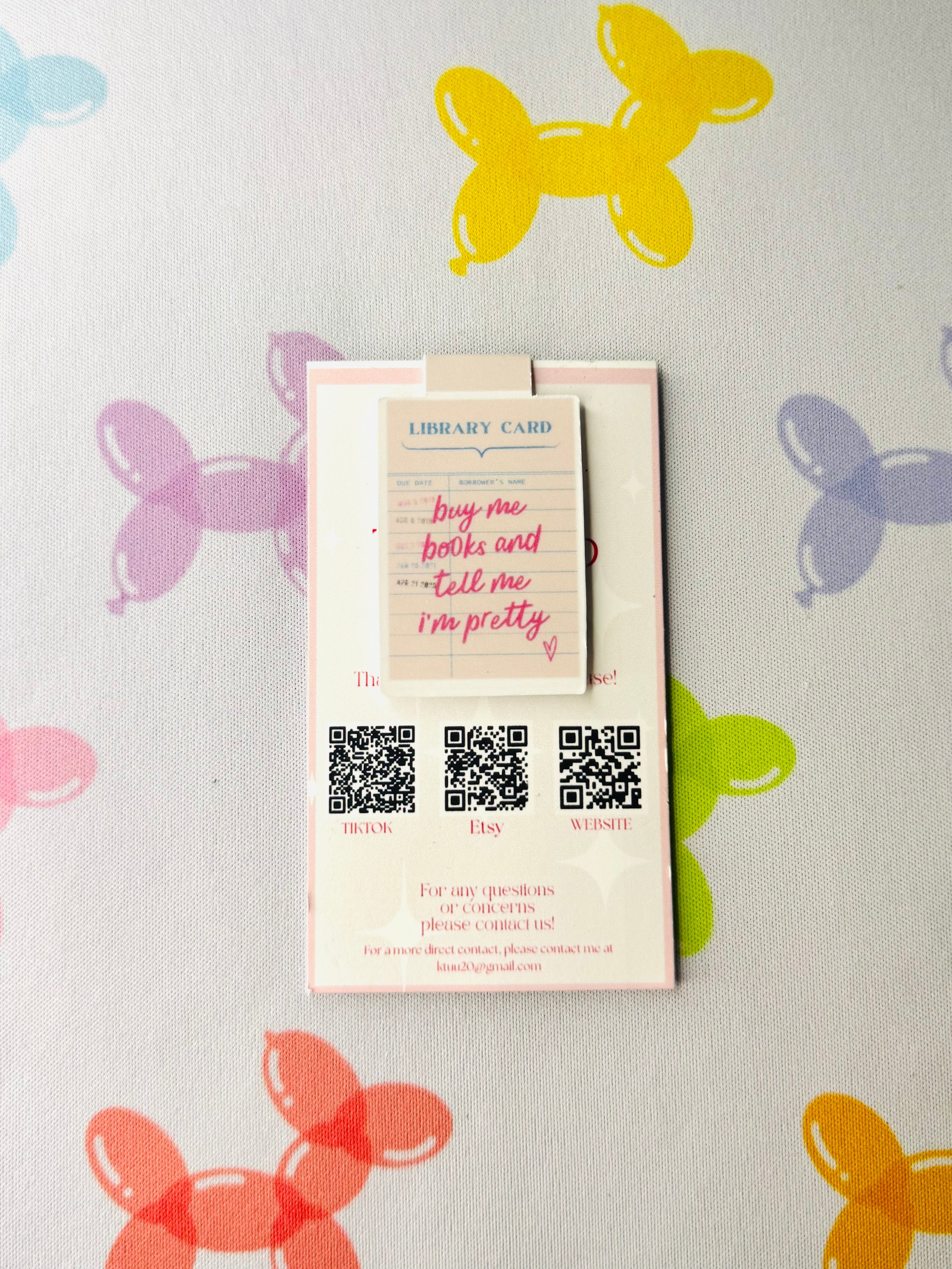 “Buy Me Books & Tell Me I’m Pretty Magnetic Bookmark