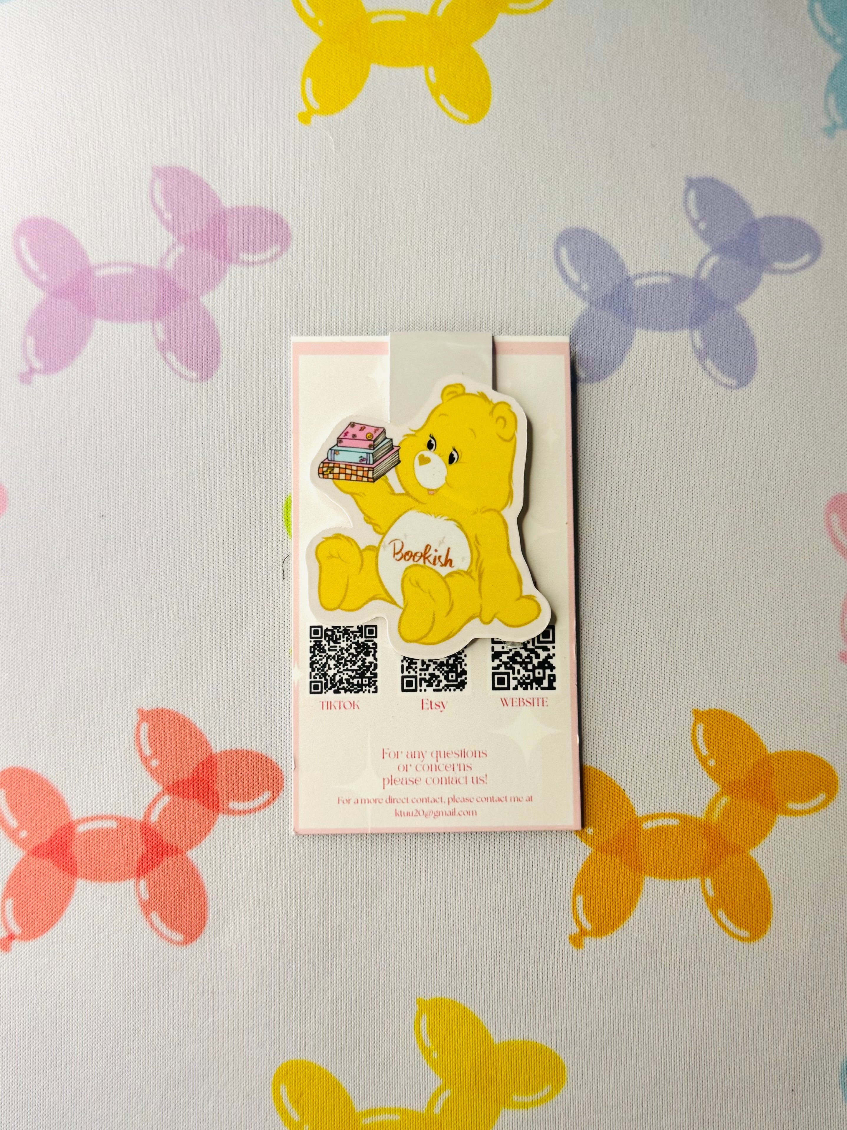Bookish Care Bear Magnetic Bookmark